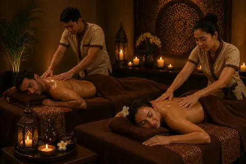 Couples massage suite at Angel Thai Spa, Business Bay