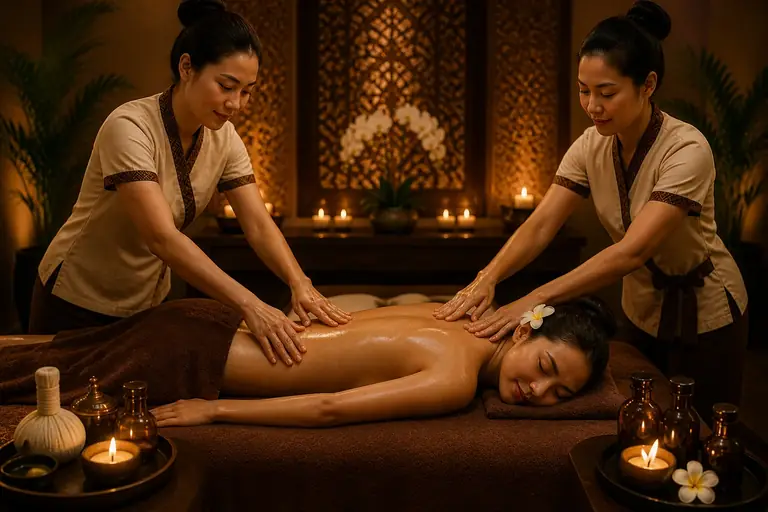 Four hands massage by two therapists in Business Bay, Dubai
