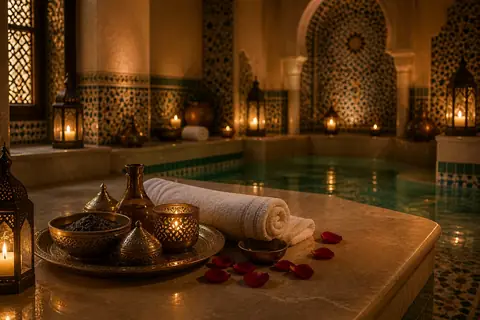 Moroccan bath room at Angel Thai Spa, Dubai